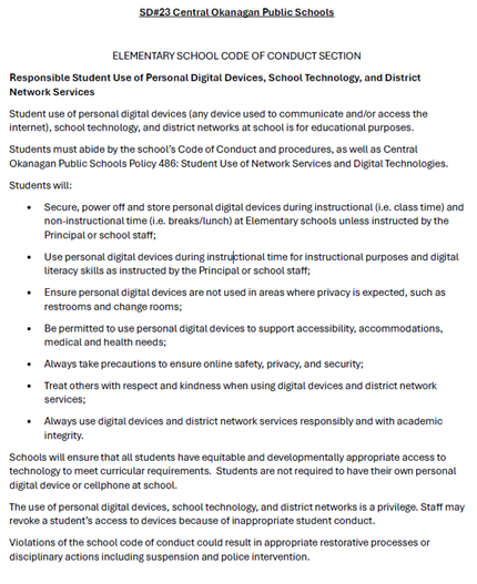 Code of Conduct devices 2024